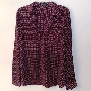 The Limited Utility Blouse, SZ L, Brown